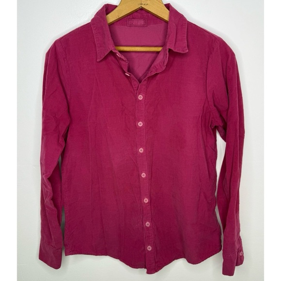CP SHADES Dark Magenta Corduroy Button Down Shirt - Picture 1 of 4